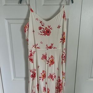 Gap White Floral Spaghetti Strap Sundress
